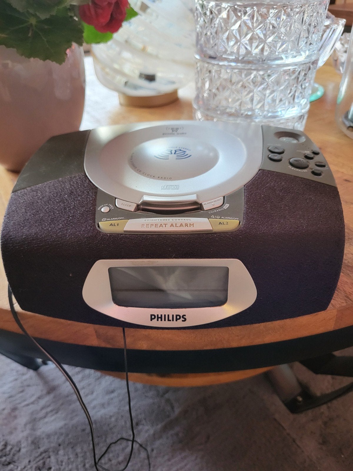 Philips wekkerradio met CD-speler, Audio, Tv en Foto, Ophalen of Verzenden, Gebruikt, Radio, Met cd-speler