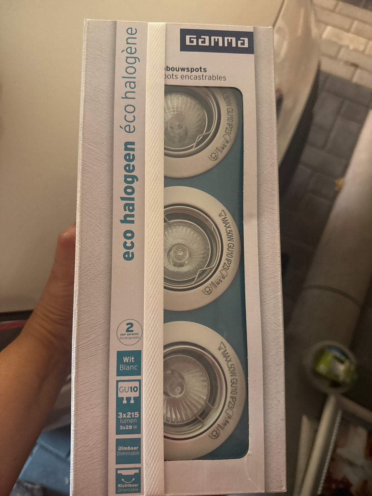 Gamma Eco Halogeen Inbouwspots GU10 - 3 stuks, Halogeen, GU10, Dimbaar, Overige merken