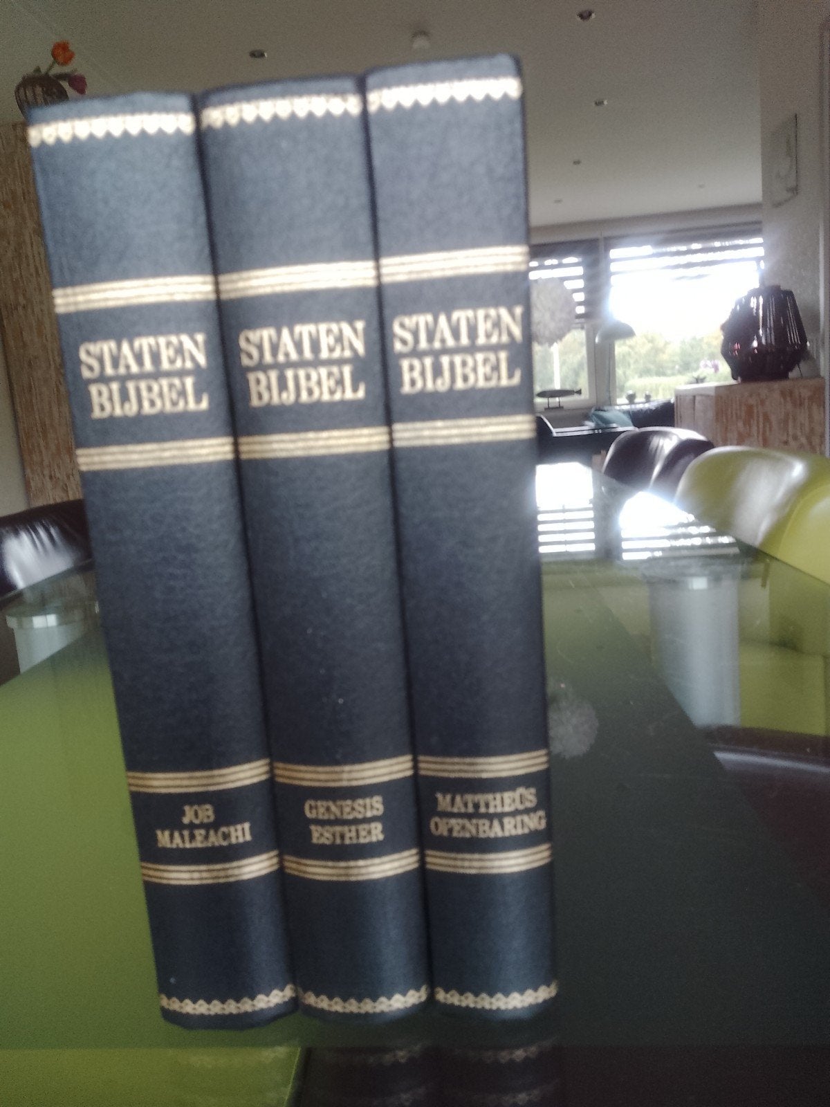 3-delige Statenbijbel met kanttekeningen - Goede staat, Antiek en Kunst, Ophalen, 1e Uitgeverij is Jacob en Pieter Keur.