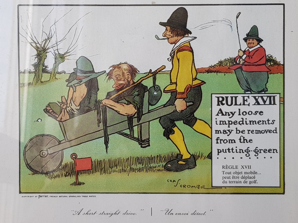 Mooie oude ingelijste reclame litho van Perrier uit Engeland, Ingelijst, Ophalen of Verzenden, Sport, Lithografie