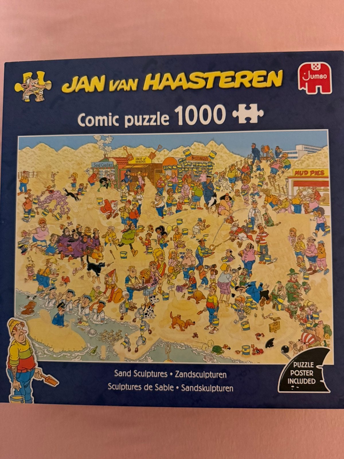 Zandsculpturen, Jan van Haasteren 1000 stukjes, Ophalen, 500 t/m 1500 stukjes, Zo goed als nieuw