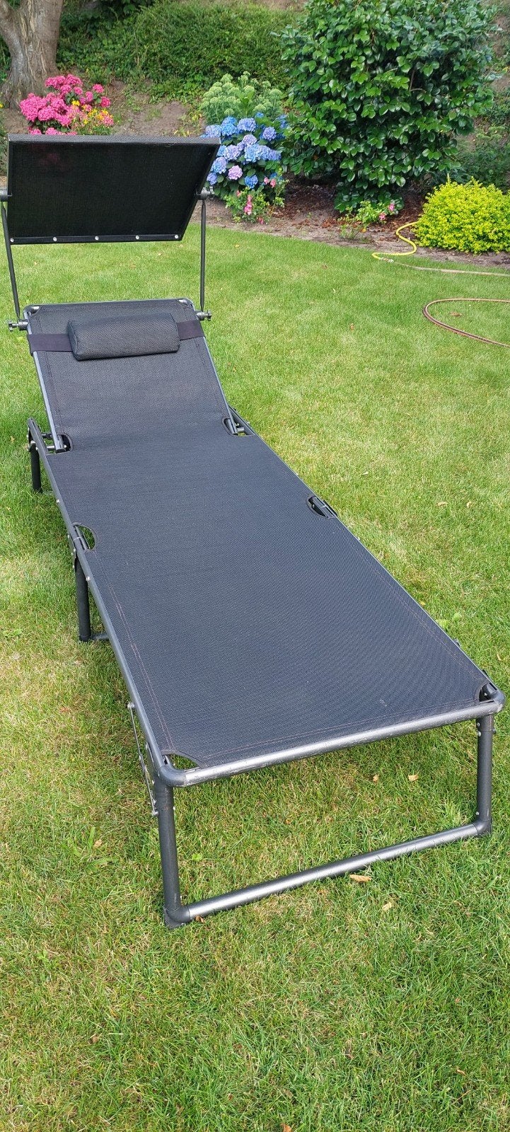 Ligbed inklapbaar met kussen, Tuin en Terras, Ligbedden, Ophalen, Inklapbaar