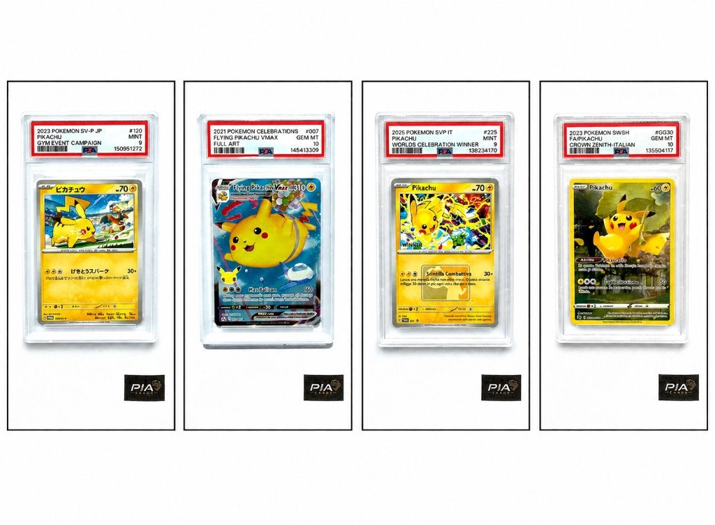 Pikachu Pokémon PSA Slabs – Promo, VMAX & Speciale Kaarten!, Hobby en Vrije tijd, Verzamelkaartspellen | Pokémon, Verzenden, Zo goed als nieuw
