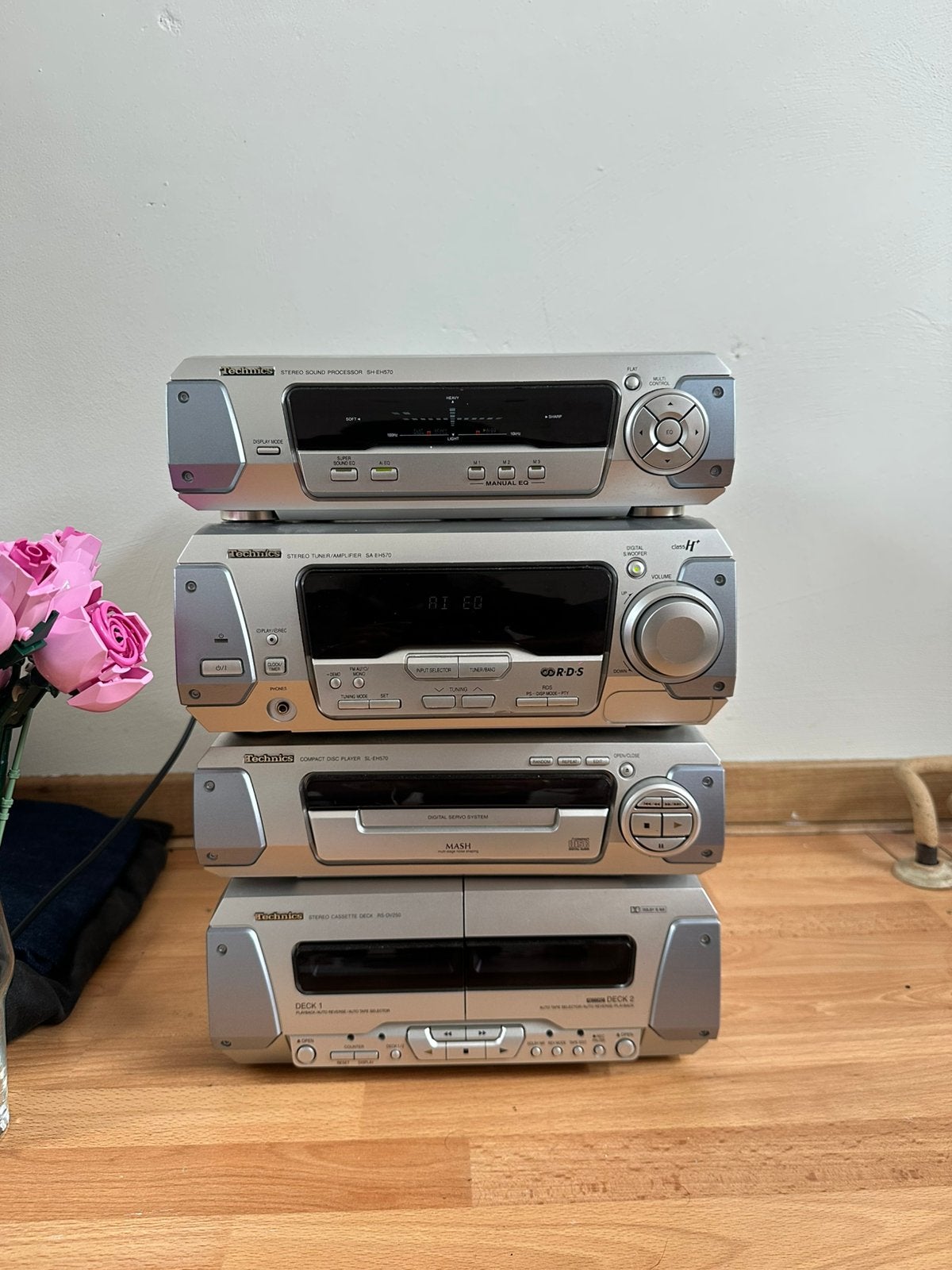 Technics SC-EH570 stereo system: full set + speakers
