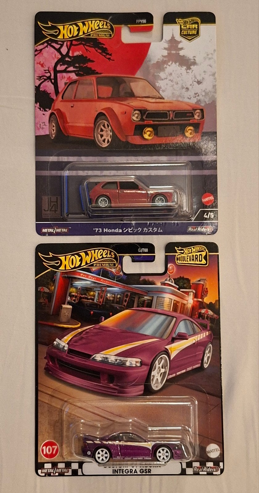 Hot Wheels Premium: '73 Honda Civic & Integra GSR, Ophalen of Verzenden, Nieuw
