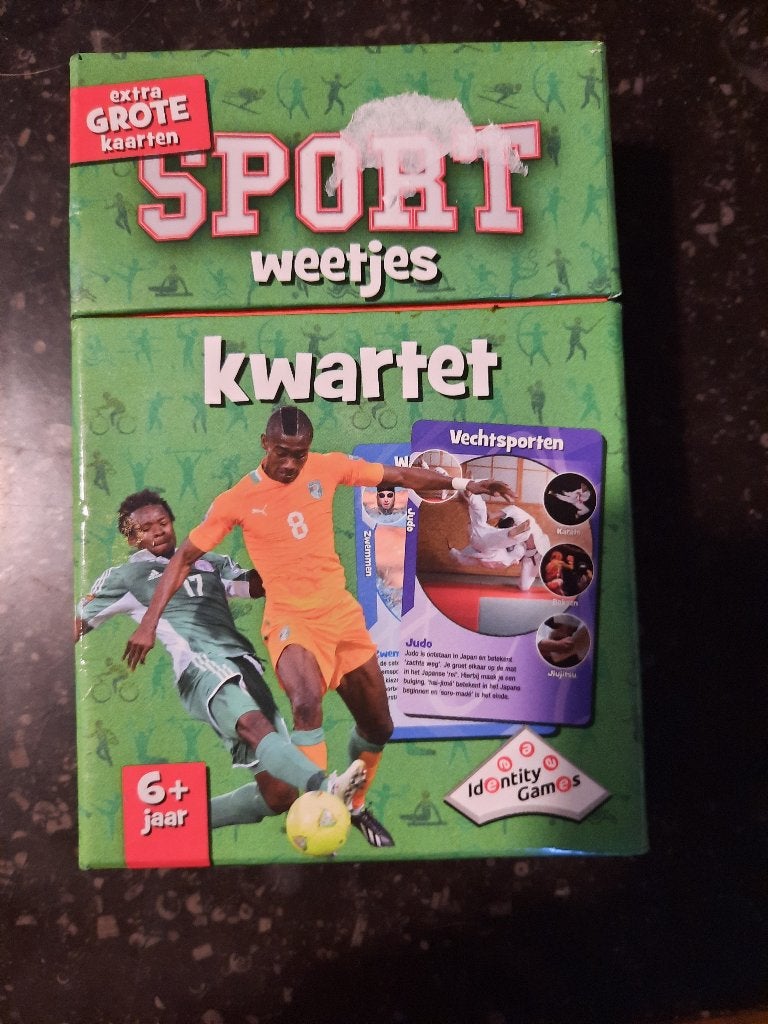 Sport weetjes kwartet, Verzamelen, Speelkaarten, Jokers en Kwartetten, Ophalen of Verzenden, Zo goed als nieuw, Kwartet(ten)