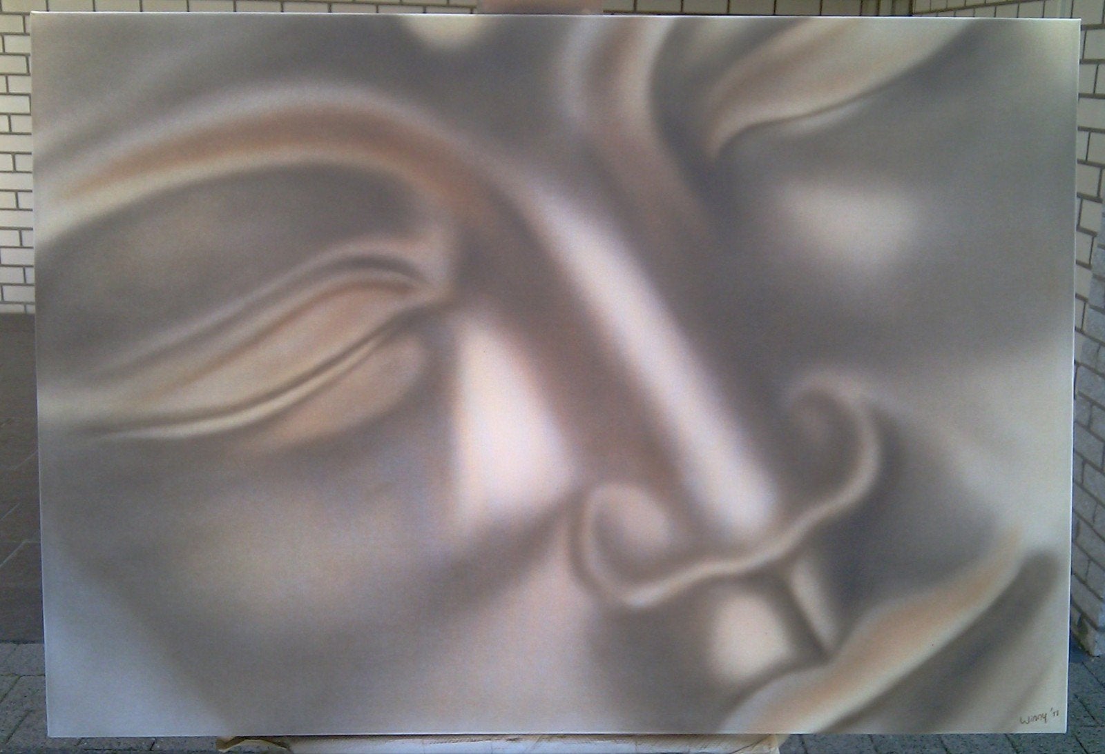 3D Canvas 70x100cm Handgeschilderd (Airbrush), Ophalen