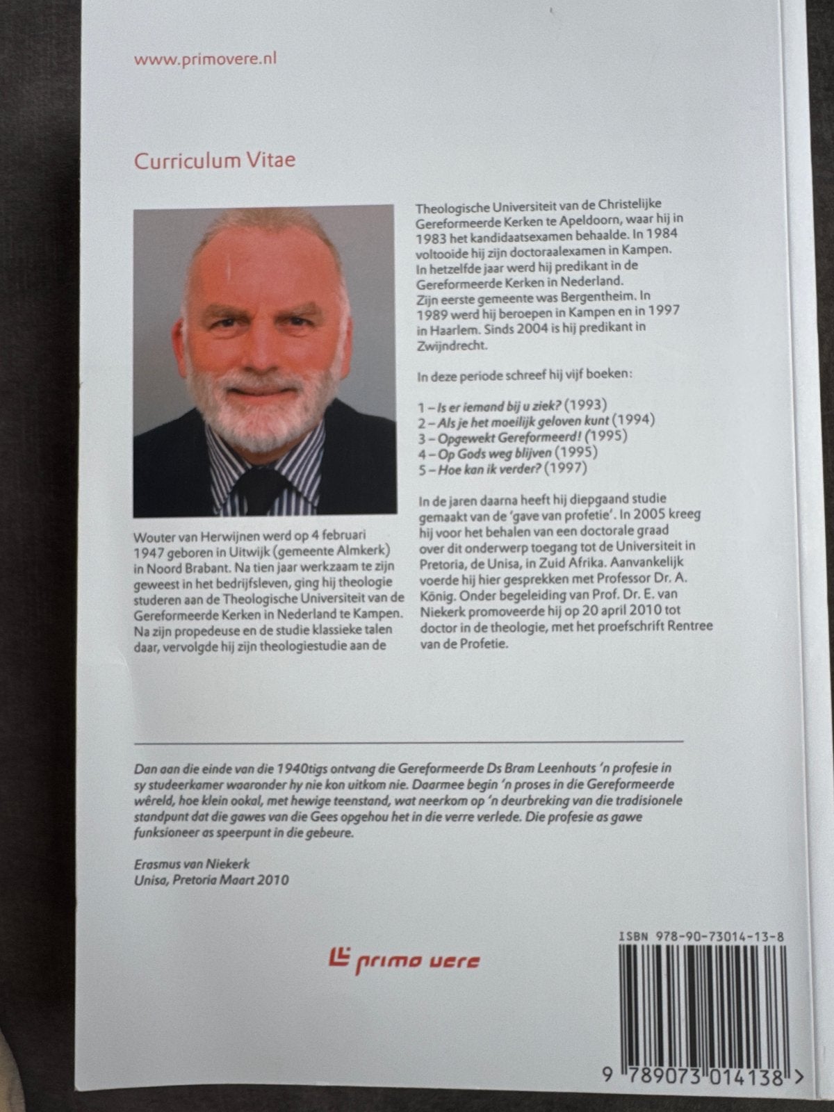 Rentree van de profetie - Wouter van Herwijnen, Boeken, Ophalen of Verzenden, Zo goed als nieuw, Spiritualiteit algemeen, Achtergrond en Informatie