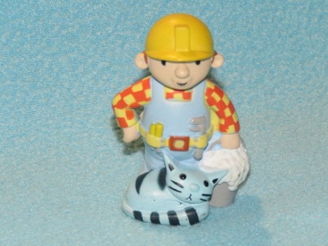 Vintage Bob de Bouwer met zijn kat 2001, Ophalen of Verzenden, Zo goed als nieuw, Tv, Beeldje, Replica of Model