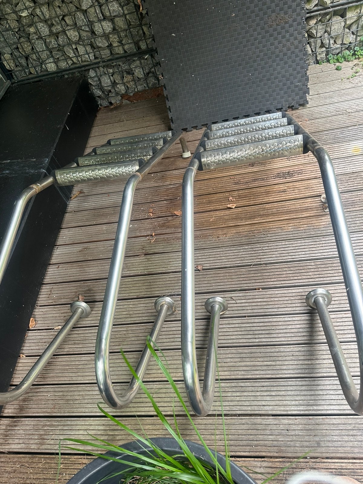 RVS zwembadtrap wijd model, 4 antislip treden (inox), Ophalen of Verzenden, Minder dan 200 cm, Opzetzwembad