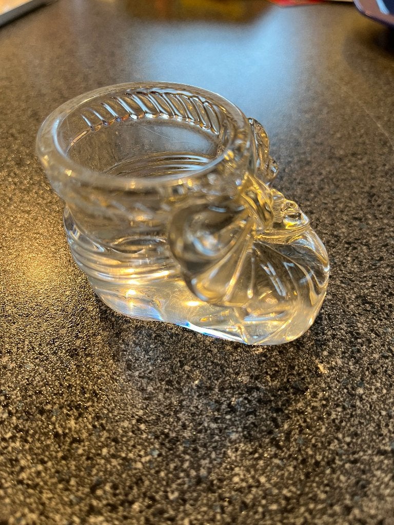 crystal glazen babyslofje, Ophalen of Verzenden