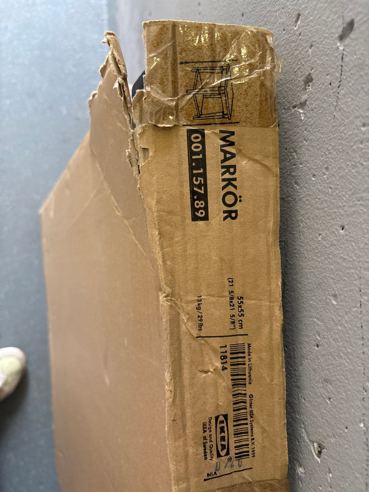 IKEA MARKÖR bijzettafel/salontafel (nieuw in doos), Huis en Inrichting, Tafels | Bijzettafels, Ophalen, Minder dan 45 cm, Vierkant