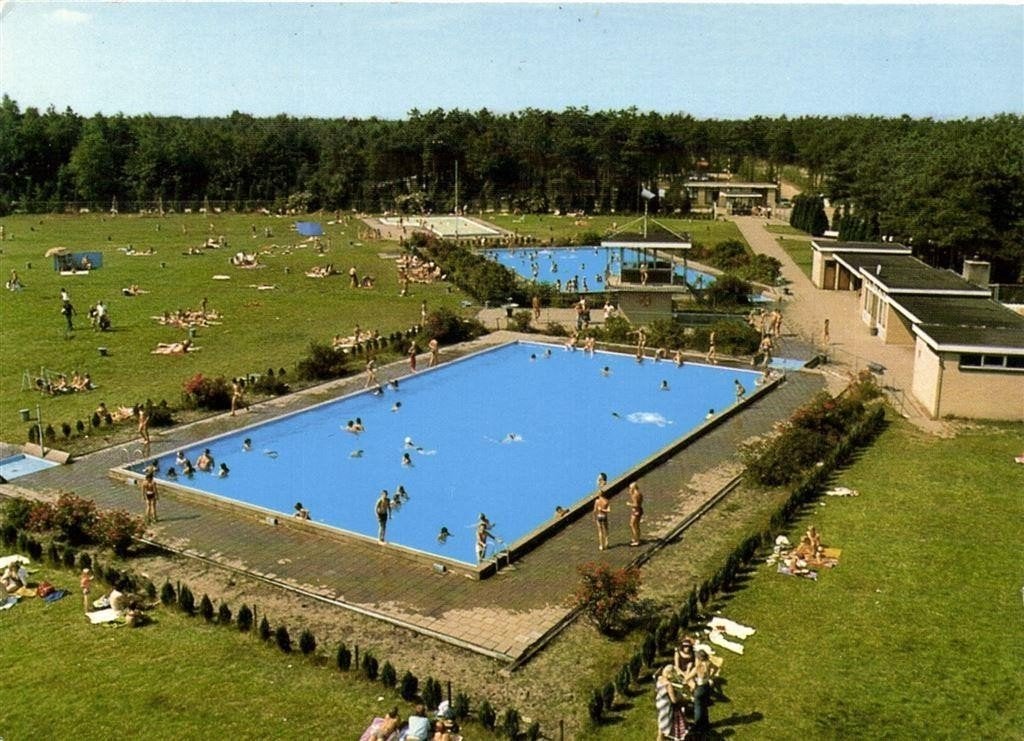Eurocamping, Vessem - overzicht vanuit de lucht - 1988 gelop, Ophalen of Verzenden, 1980 tot heden, Gelopen, Noord-Brabant