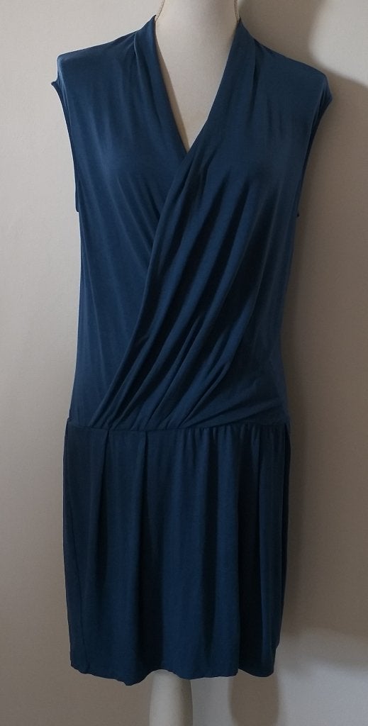 Benetton zomerjurk blauw maat M, Kleding | Dames, Maat 38/40 (M), Benetton, Zo goed als nieuw, Boven de knie