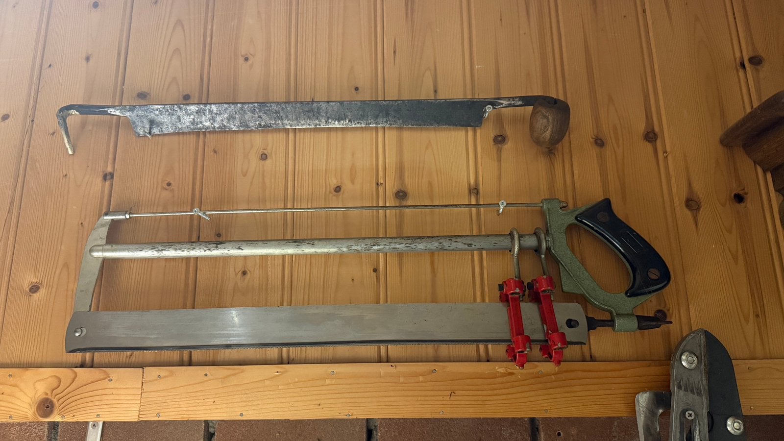 2 Vintage Handzagen – Oude Gereedschappen, Ophalen, Zo goed als nieuw