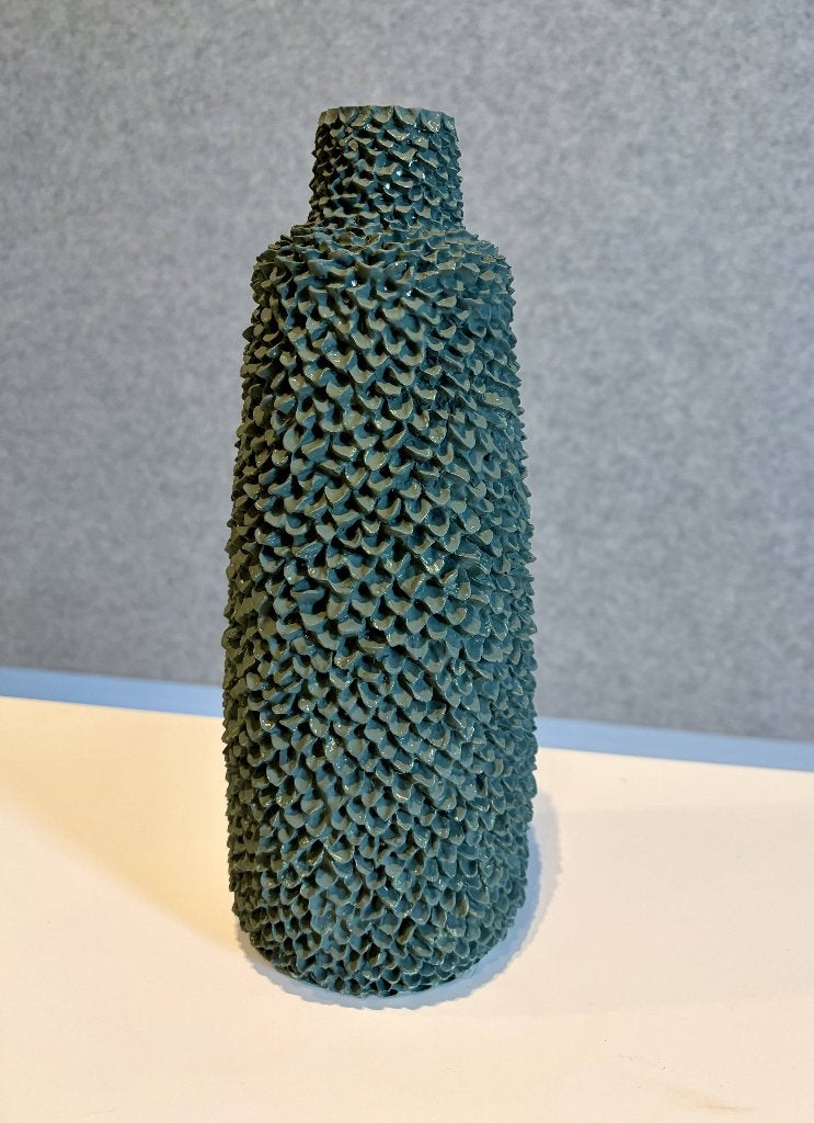 Vaas, Gebruikt, Met patroon/structuur, 30 cm, Ophalen of Verzenden