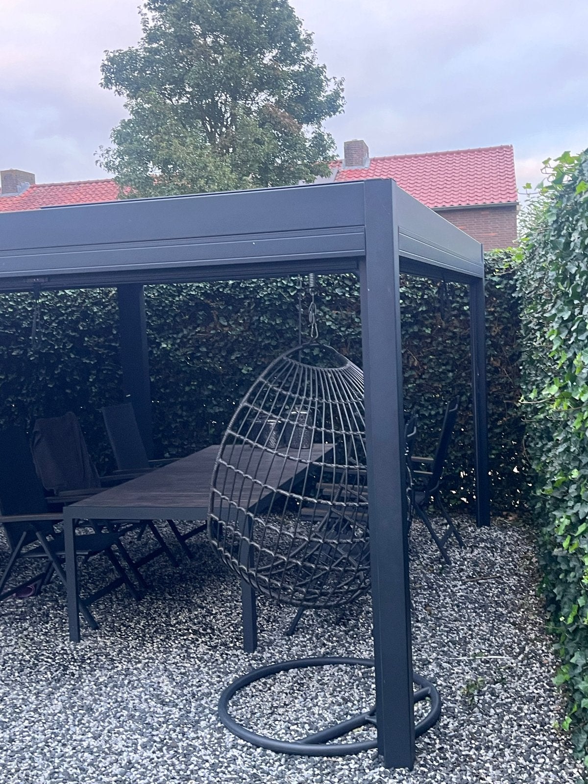 Aluminium Veranda 3x4 mtr lammelen + 2 screens, Ophalen, Zo goed als nieuw, Veranda