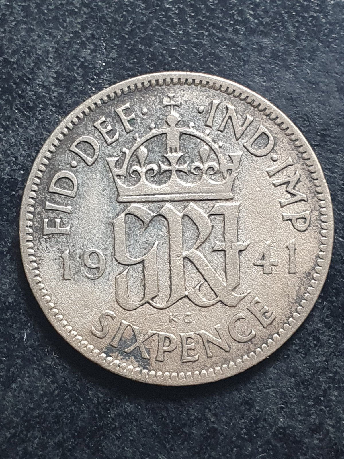 Zilveren 6 pence munt uit 1941 Engeland., Ophalen of Verzenden, Overige landen, Losse munt, Zilver