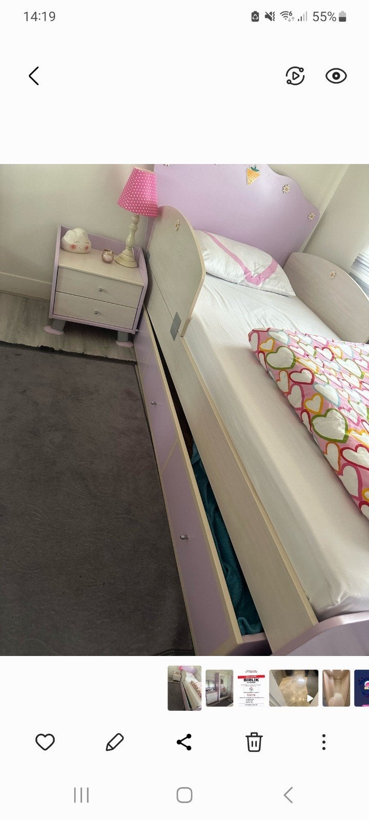Complete meisjes slaapkamer set - zo goed als nieuw, Ophalen, Zo goed als nieuw, Meisje