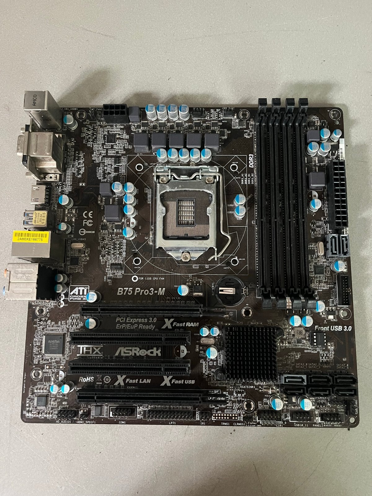 ASRock B75 Pro3-M Moederbord - 6 verbogen pinnen, defect, Computers en Software, Moederborden, Ophalen, Niet werkend, Intel, DDR3