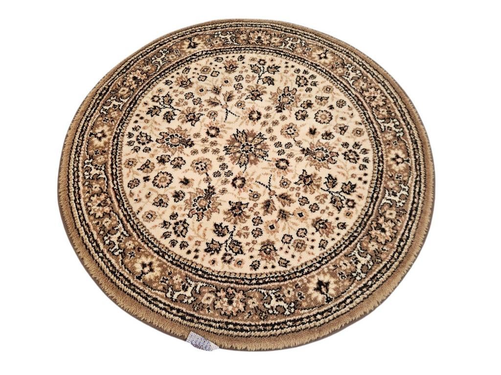 Vintage oosters rond wol Royal Khan vloerkleed 80x80cm