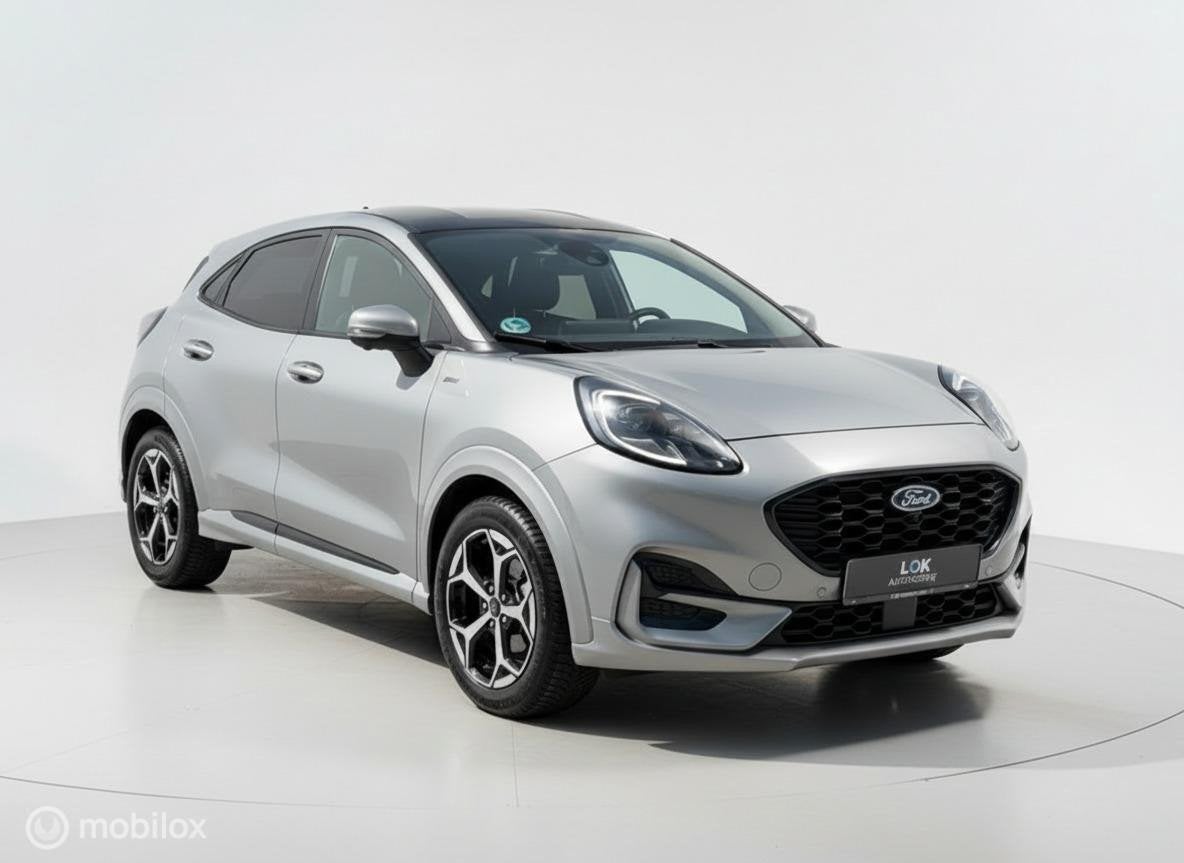 Ford Puma 1.0 EcoBoost Hybrid ST-Line|PANO|360CAMERA||155PK, Zwart, Bedrijf, 3 cilinders, SUV of Terreinwagen