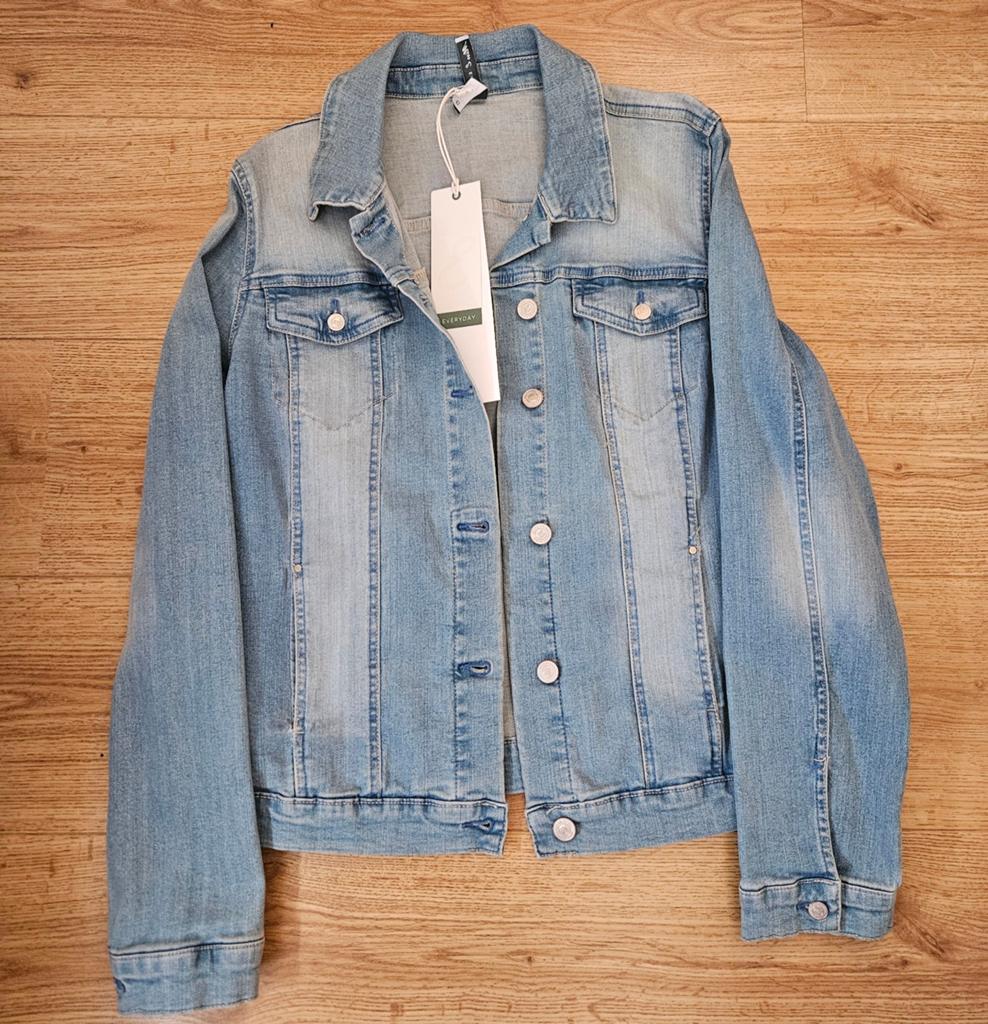 (NIEUW) SPIJKERJAS MAAT 42, Kleding | Dames, Jassen | Zomer, Miss Etam, Ophalen of Verzenden, Nieuw, Blauw