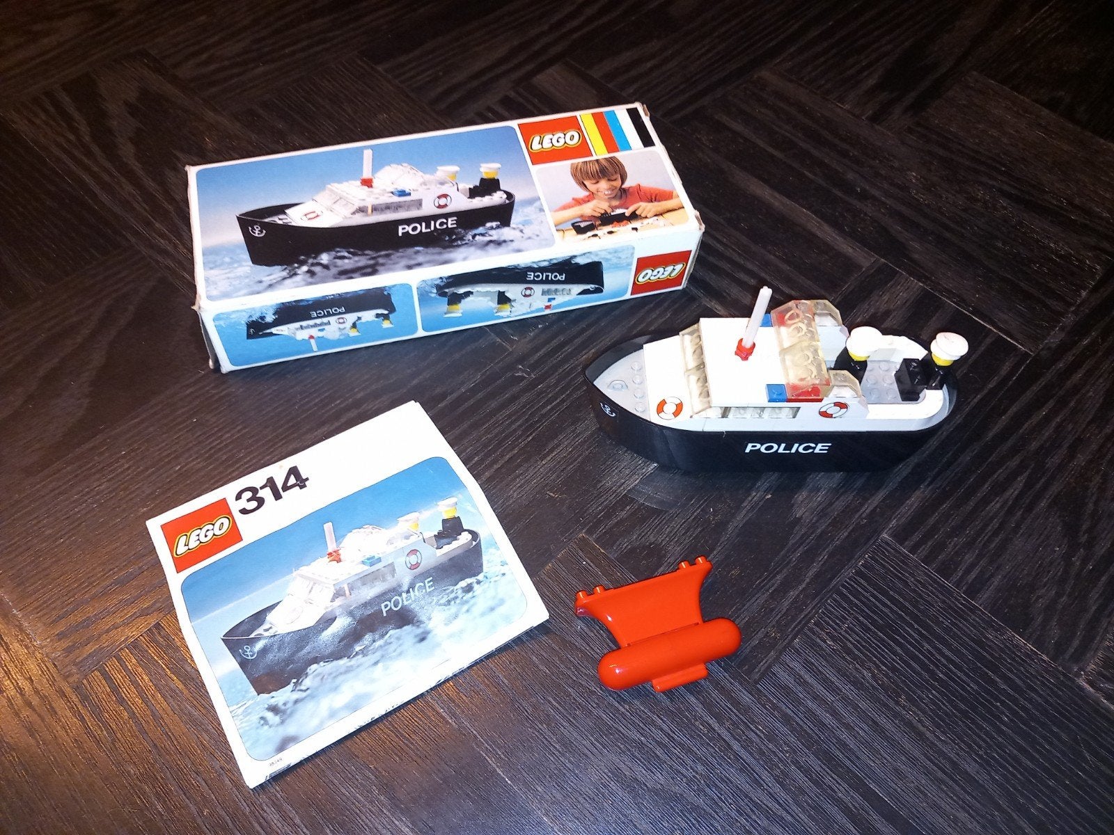 LEGO 314 Politieboot (Vintage), Gebruikt, Aastvej 1, 7190 Billund, Denemarken, Ophalen of Verzenden, Privacy.officer@lego.com