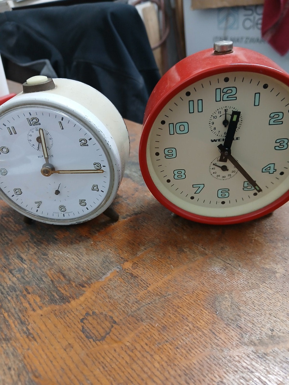 Wenrle en kienzle wekkers retro/vintage, Witgoed en Apparatuur, Wekkers, Ophalen of Verzenden
