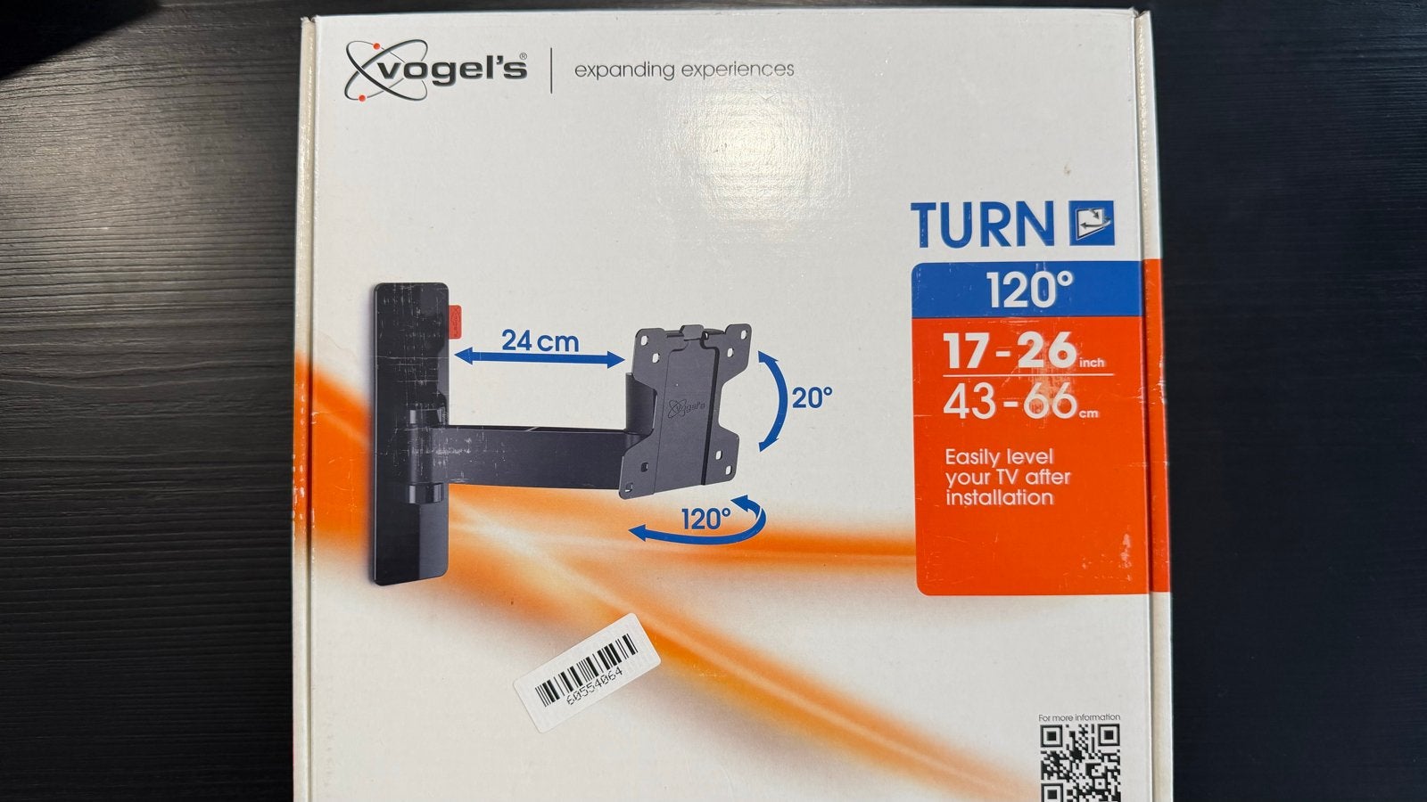Vogel's TV Beugel TURN 120 17-26 inch (43-66 cm), Ophalen of Verzenden, Nieuw