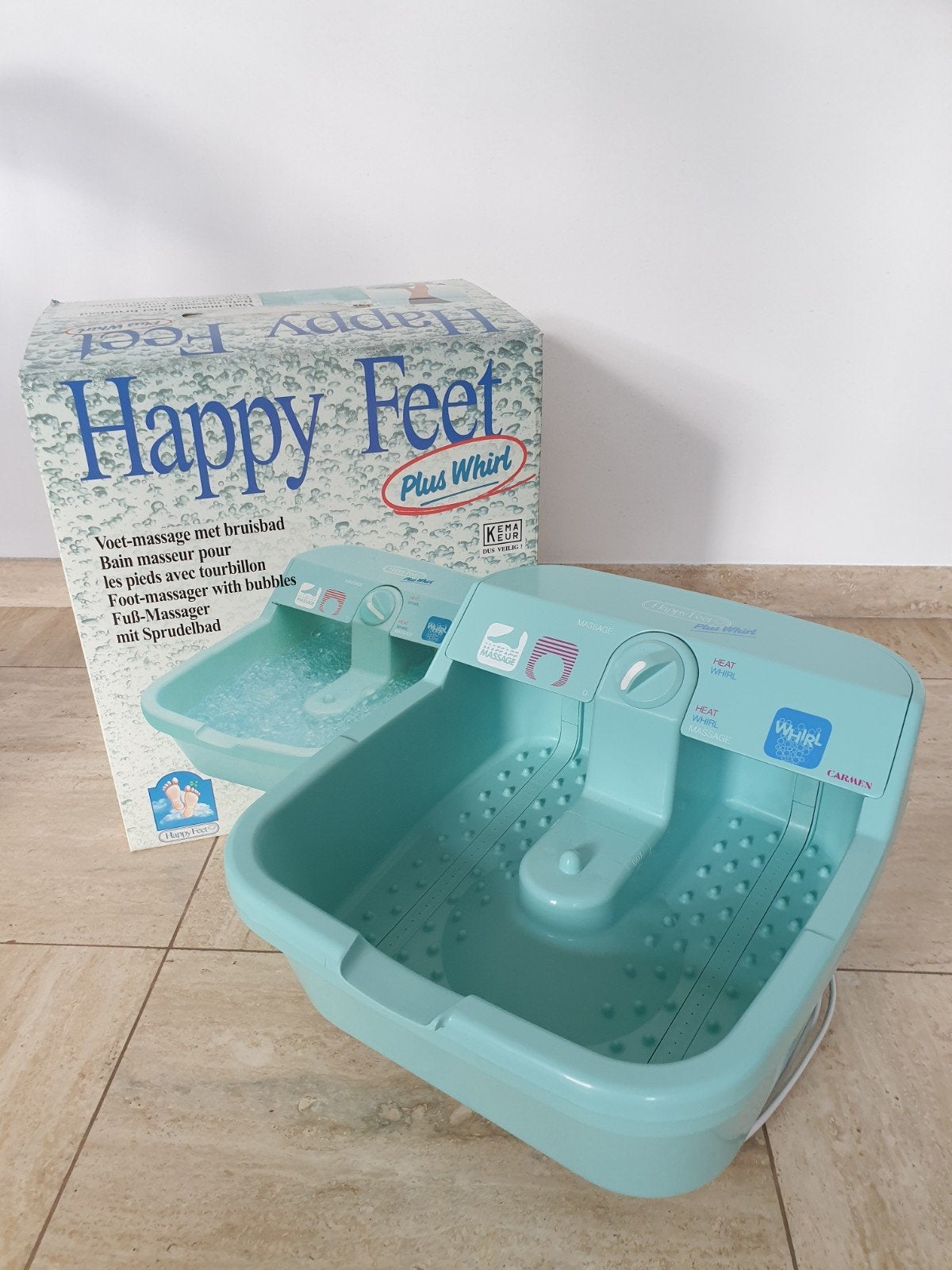 Carmen Happy Feet Plus Whirl Voetenbad met Massage, Ophalen of Verzenden, Zo goed als nieuw, Hand- en Voetverzorging