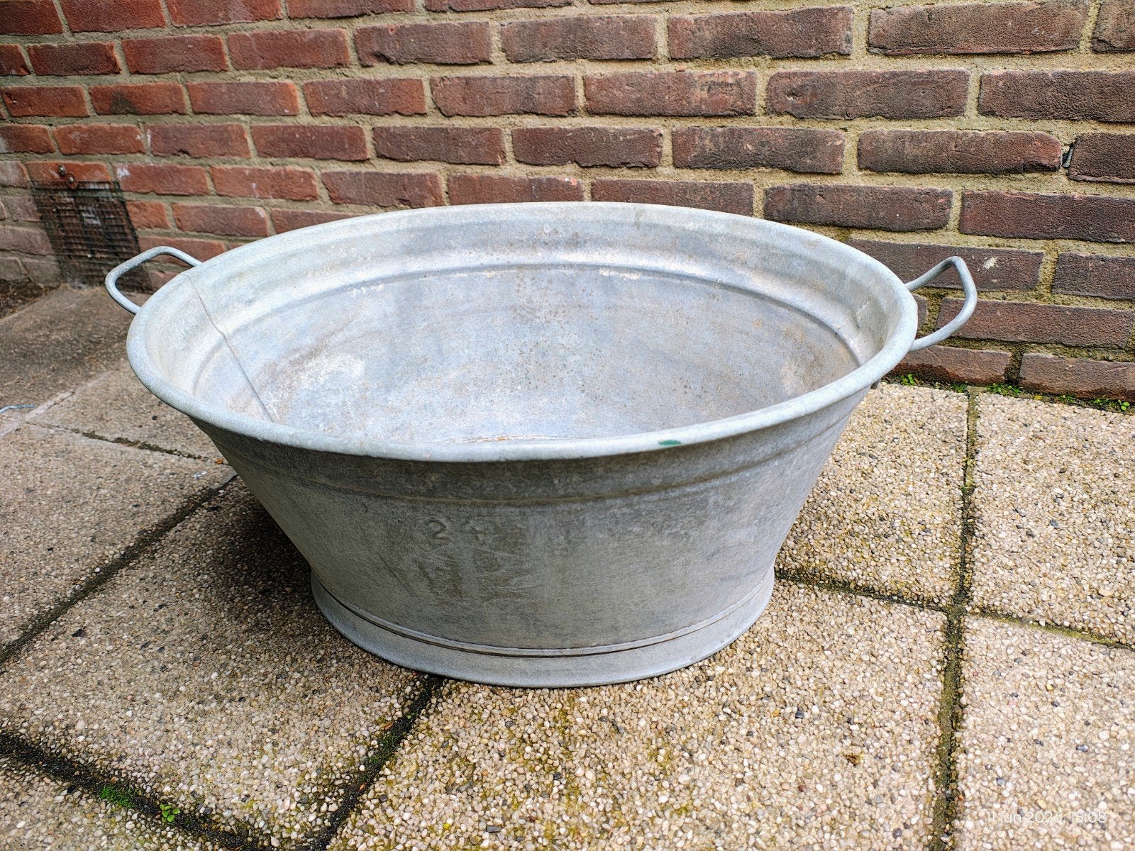 Ijzeren teiltje (63x50cm), Ophalen, Gebruikt, Minder dan 30 cm, Rond