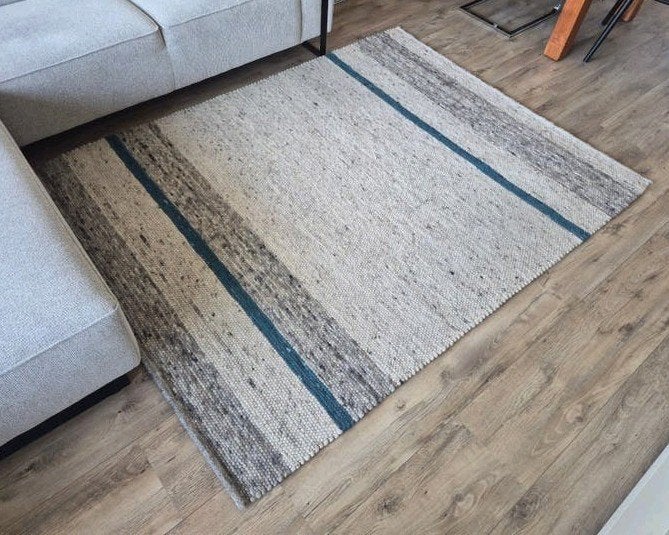 Modern wollen vloerkleed, Huis en Inrichting, Stoffering | Tapijten en Kleden, Ophalen, Modern, Scandinavisch, Grijs, 150 tot 200 cm