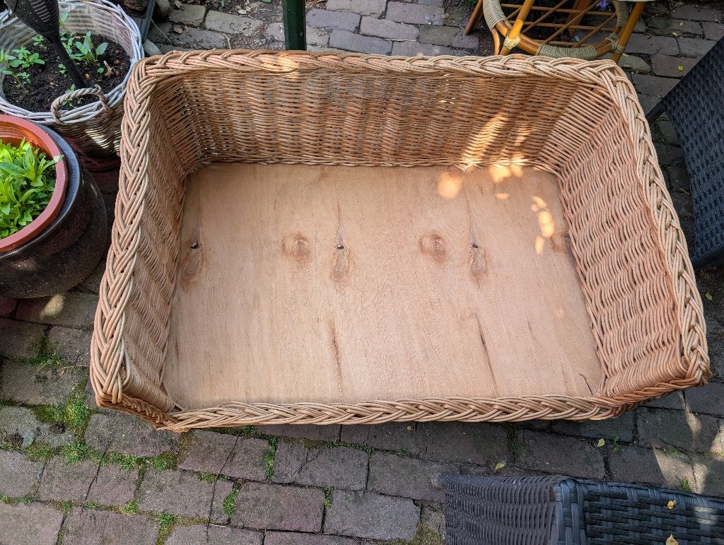 mooie grote rieten hondenmand 60 x 95 cm, Ophalen, Gebruikt, Riet