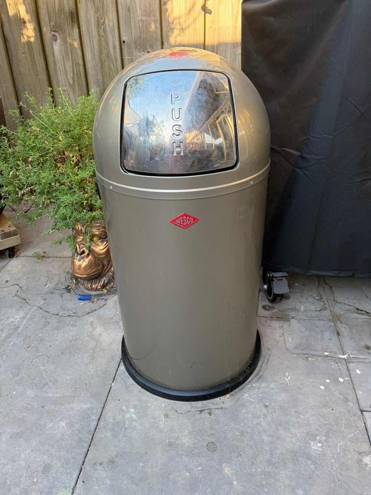 Wesco afvalbak grijs metallic 50 liter, Huis en Inrichting, Woonaccessoires | Prullenbakken, 40 liter of meer, Ophalen, Zo goed als nieuw
