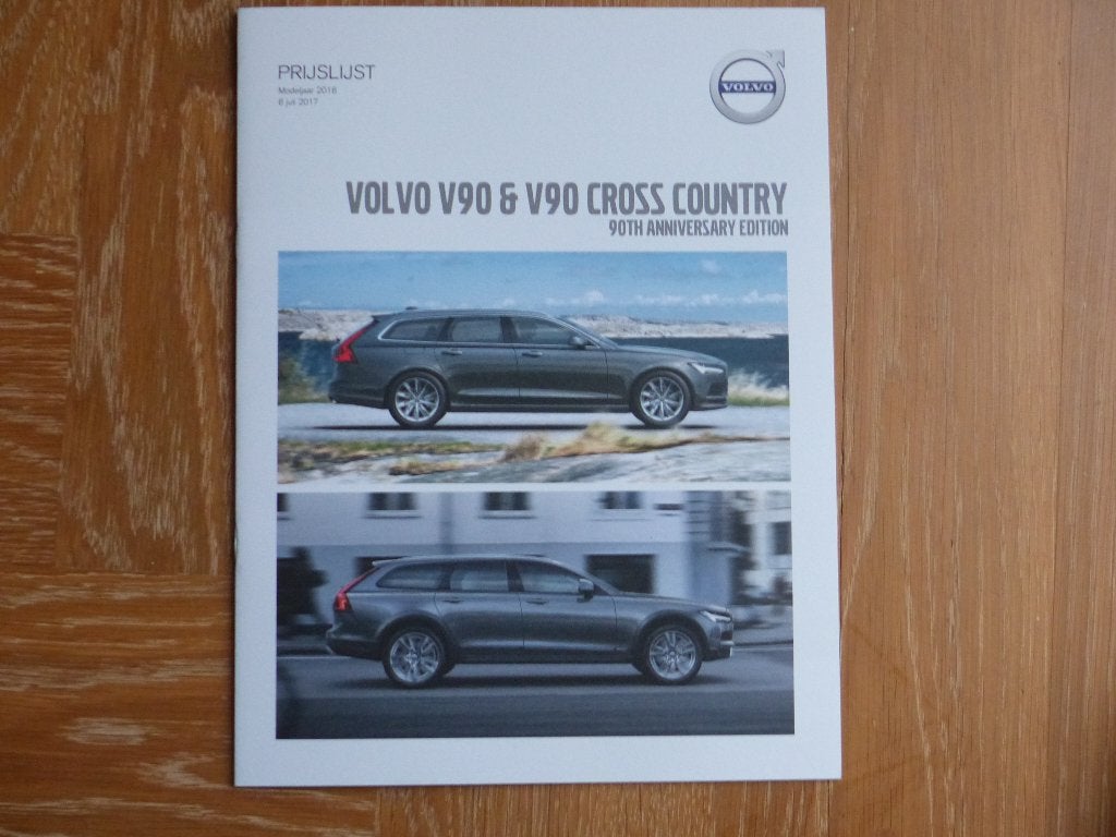 Volvo V90 Cross Country  90th Ann Edition prijsbrochure 2018, Verzenden, Nieuw, Volvo