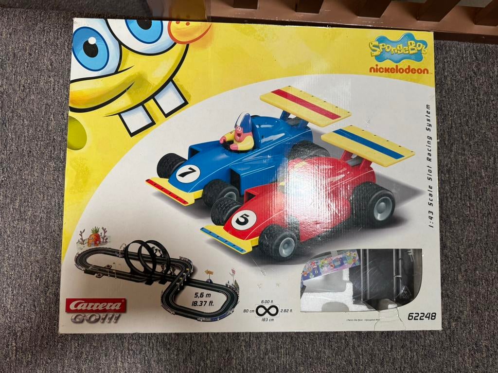Supertoffe Carrera racebaan van Sponge Bob, Ophalen of Verzenden, Racebaan, Carrera, Met looping