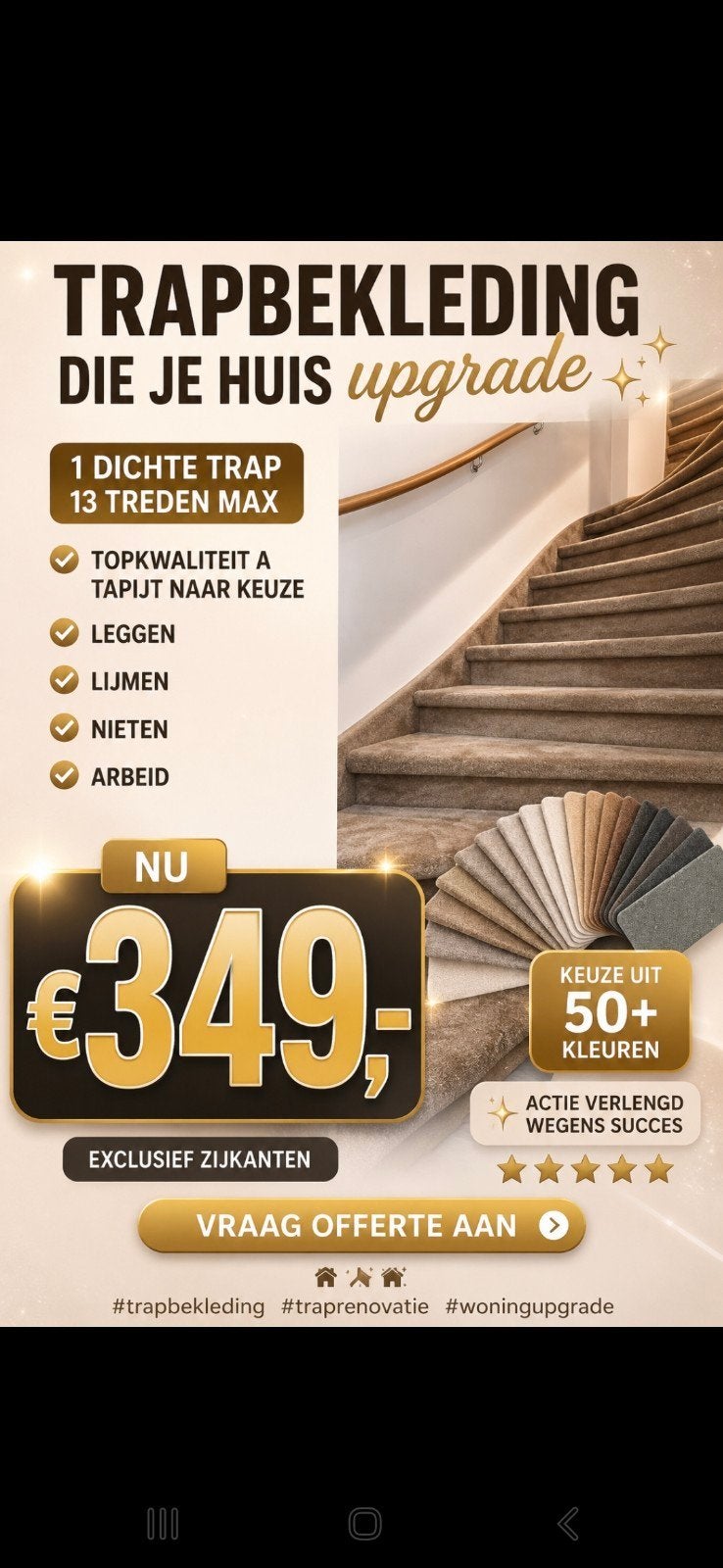 Trap laten bekleden? Topkwaliteit vanaf €350!