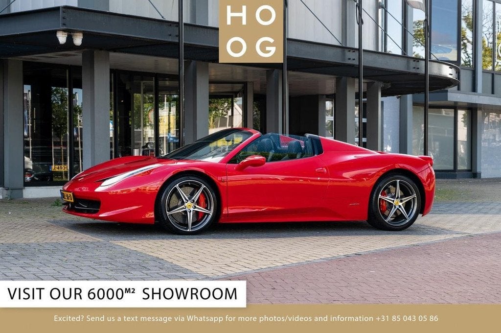 Ferrari 458 4.5 V8 SPIDER HELE (bj 2013, automaat), Automaat, Euro 5, Achterwielaandrijving, Gebruikt