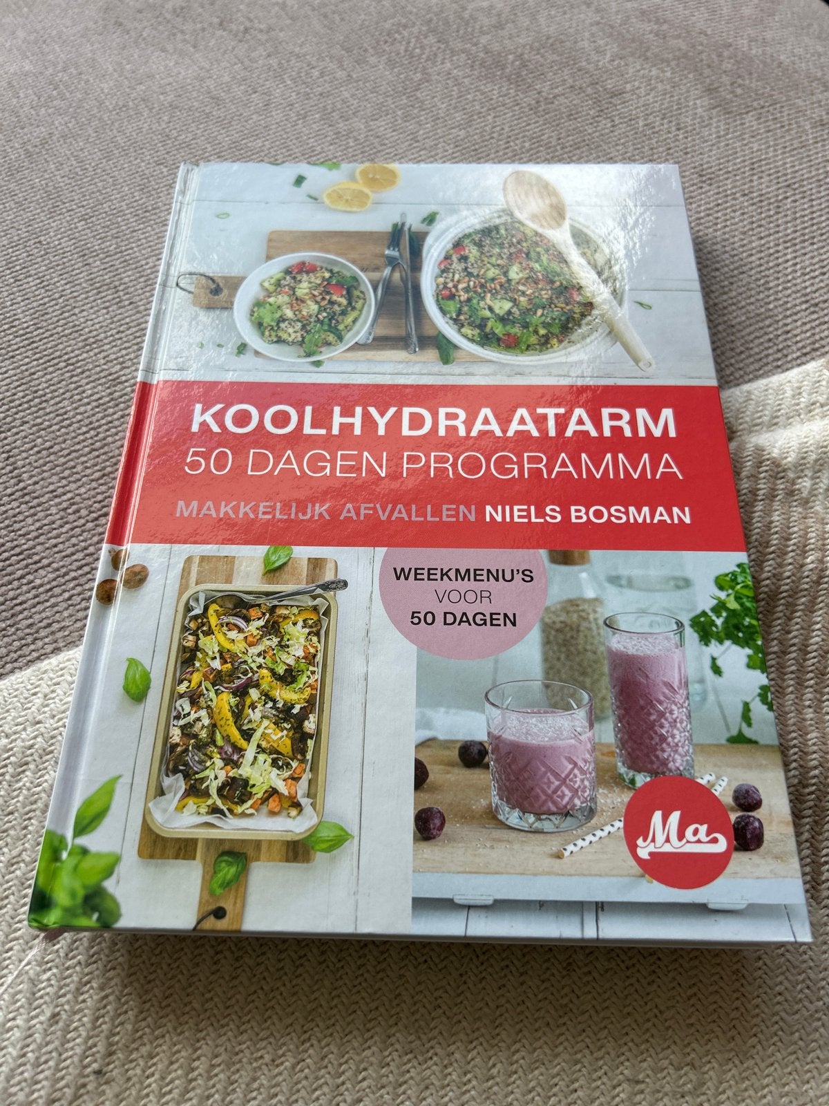 Koolhydraatarm 50 Dagen Programma - Makkelijk Afvallen, Boeken, Ophalen of Verzenden, Zo goed als nieuw, Dieet en Voeding