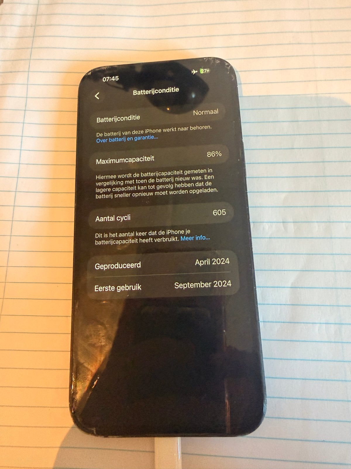 iPhone 15 Plus 128GB - Gebruikt met 86% batterijconditie, Zwart, Ophalen of Verzenden, Zonder simlock, Zonder abonnement