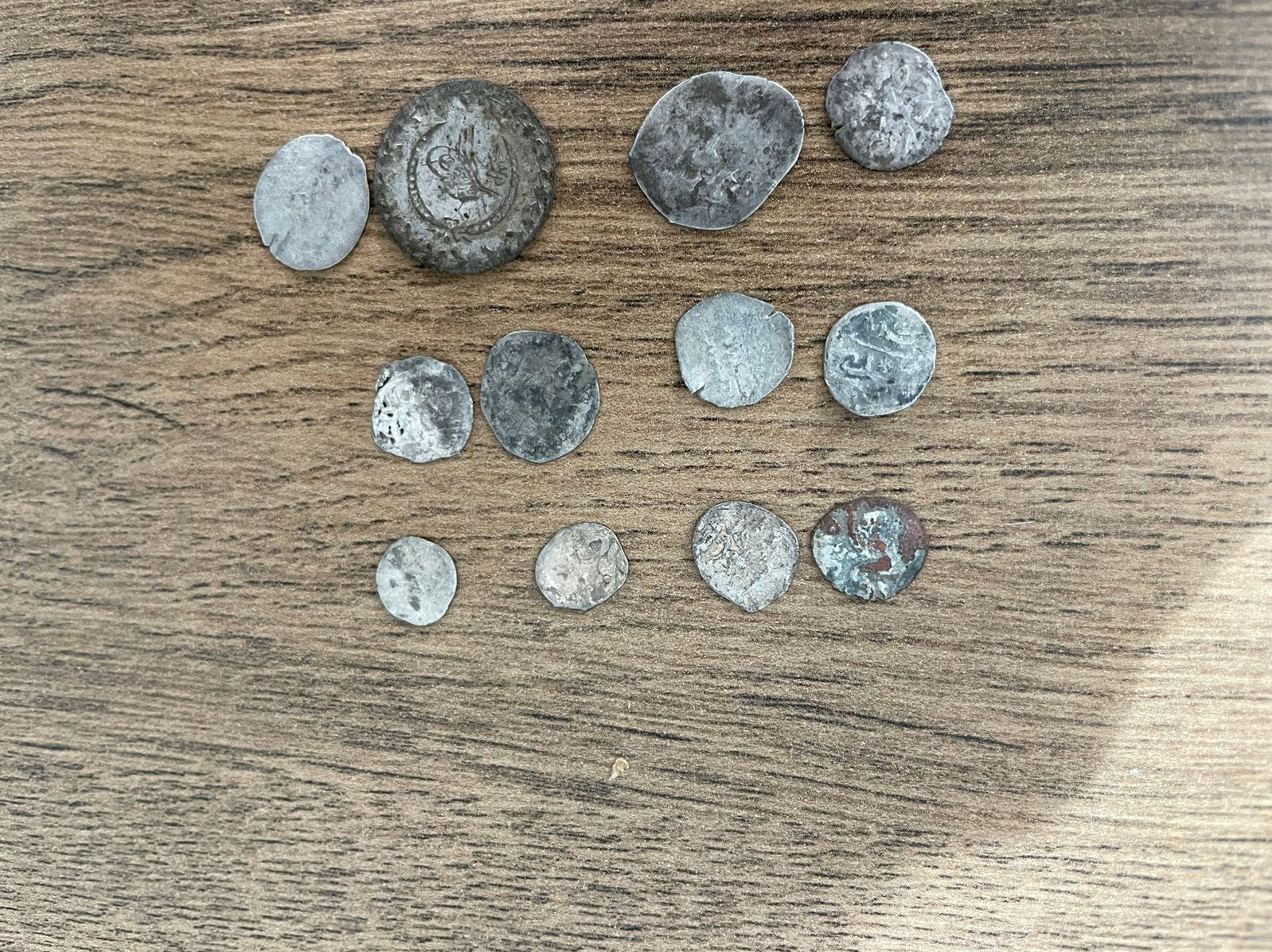 12 Ottomaanse muntjes. Zilver bodemvondst #1, Postzegels en Munten, Munten en Bankbiljetten | Verzamelingen, Ophalen of Verzenden
