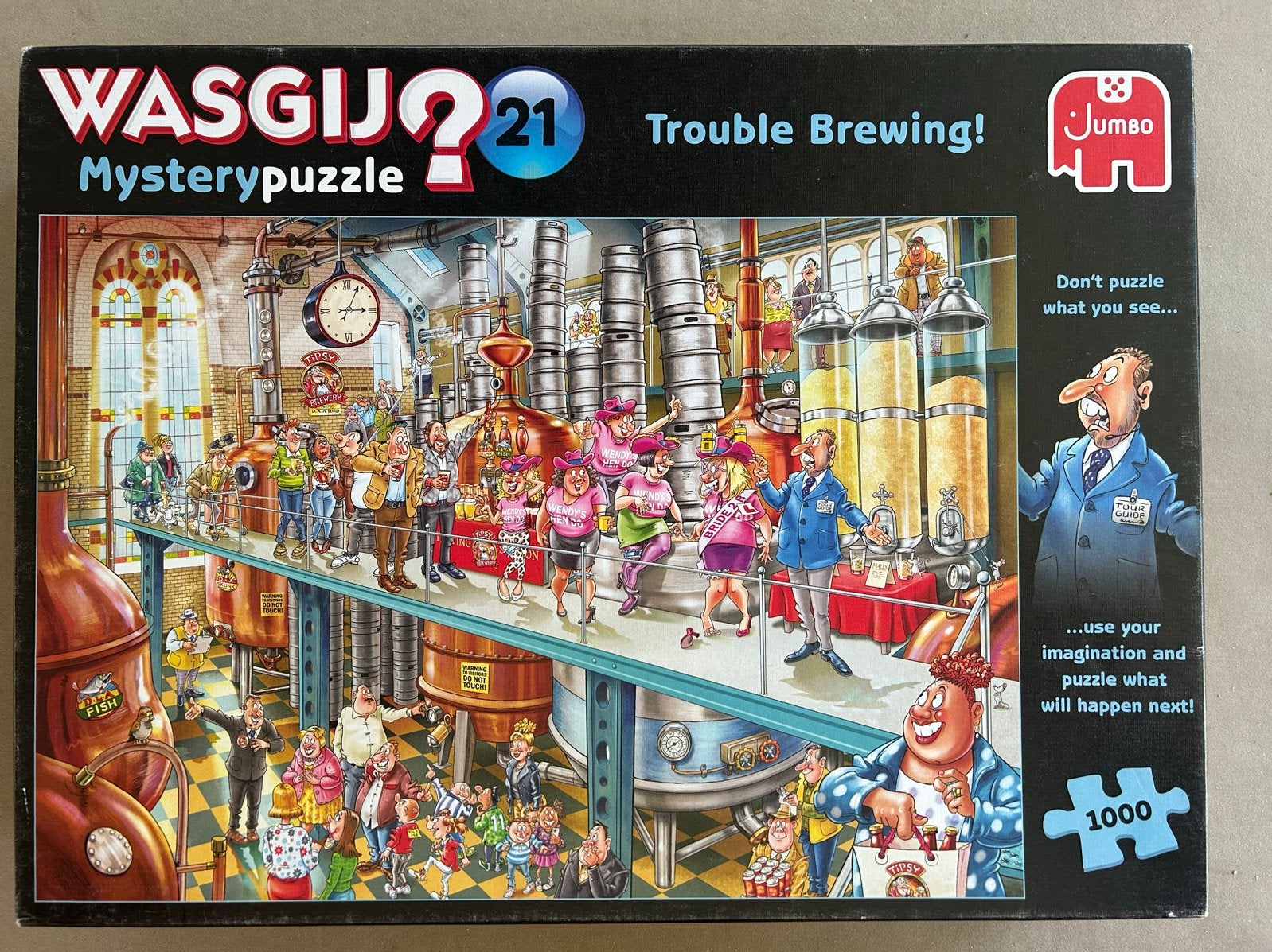 Wasgij Mystery 21 'Trouble Brewing' 1000 stukjes ruilen/koop, Hobby en Vrije tijd, Denksport en Puzzels, Ophalen, 500 t/m 1500 stukjes
