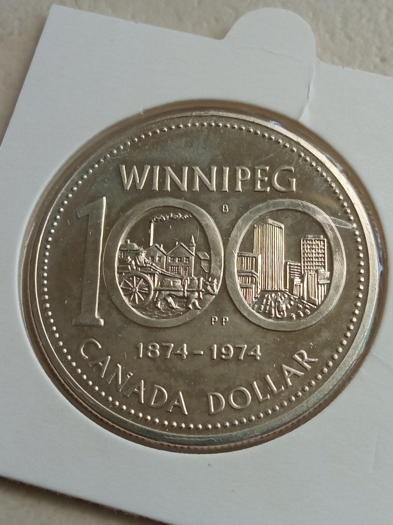 Canada 1 dollar 1974., Ophalen of Verzenden, Noord-Amerika, Losse munt, Zilver