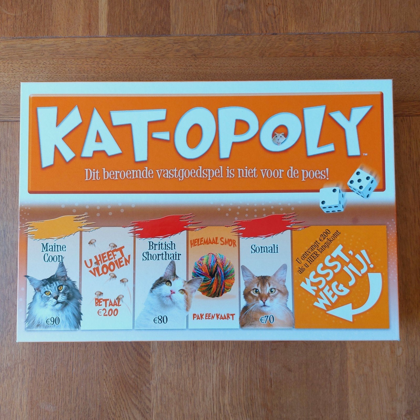 Kat-Opoly Bordspel - monopoly voor kattenliefhebbers, Ophalen of Verzenden, Zo goed als nieuw, Late for the Sky