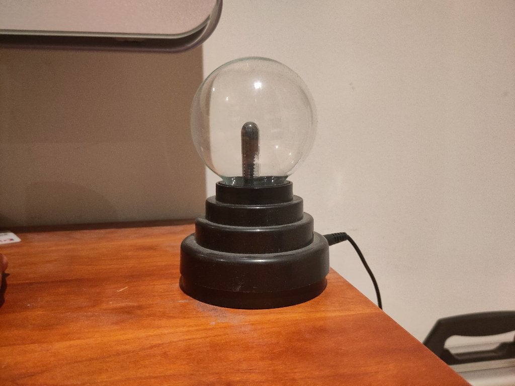 Plasma Bol / Plasma Lamp - Interactieve Verlichting, Gebruikt, Zwart, Overige typen, Overige fittingen