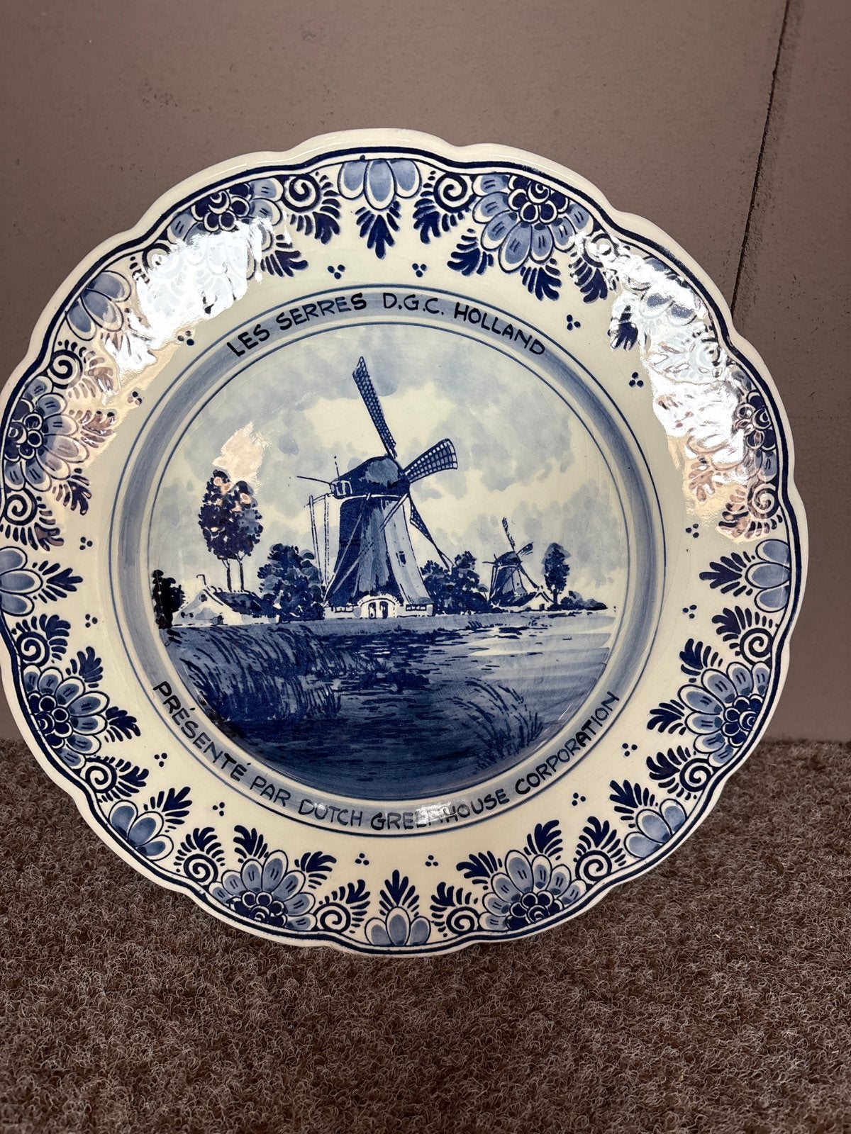Delfts Blauw Sierbord - Molens van Holland, Antiek en Kunst, Antiek | Wandborden en Tegels, Ophalen of Verzenden