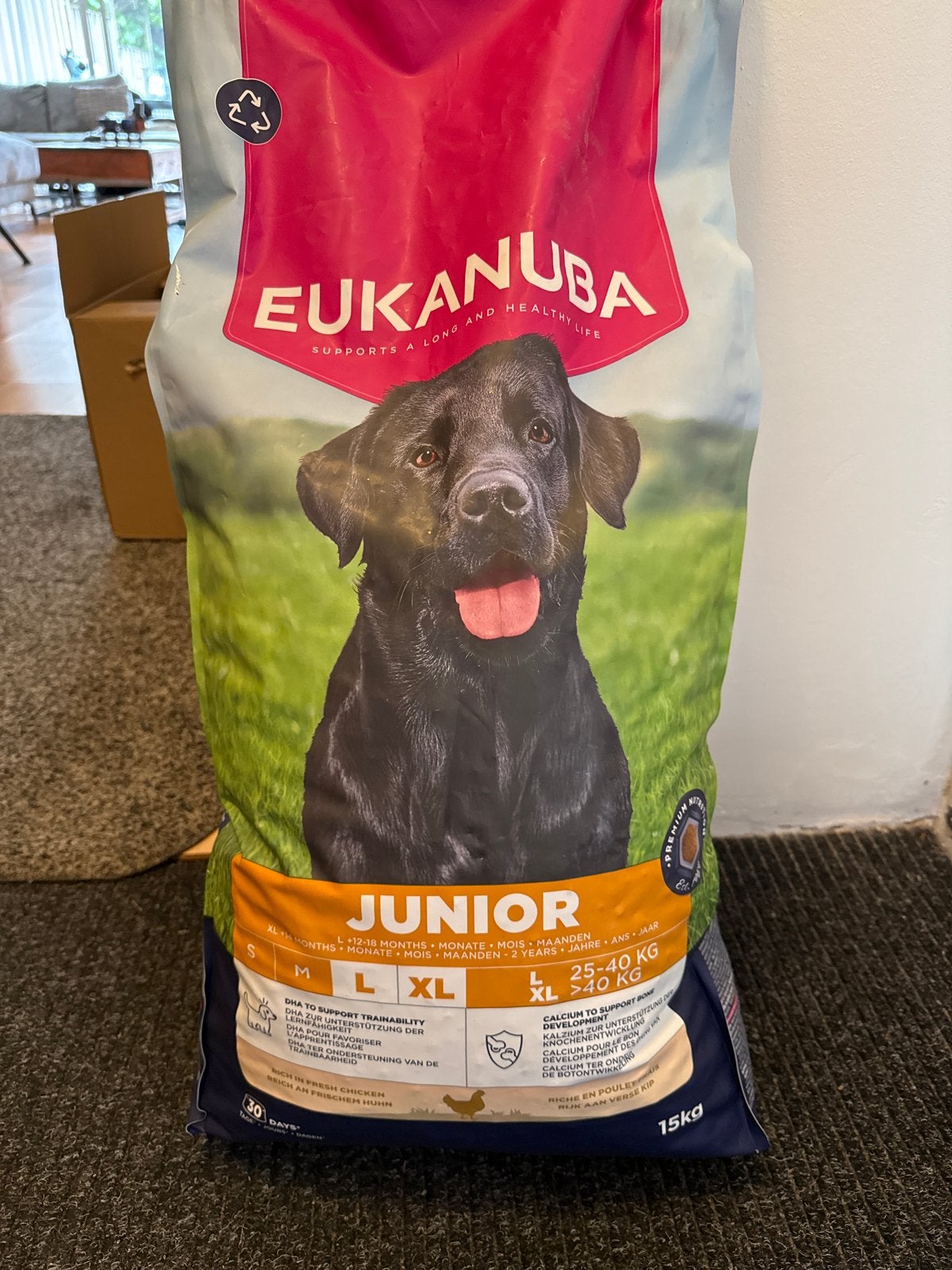 Eukanuba hondenvoer Junior 15kg, Ophalen of Verzenden, Hond