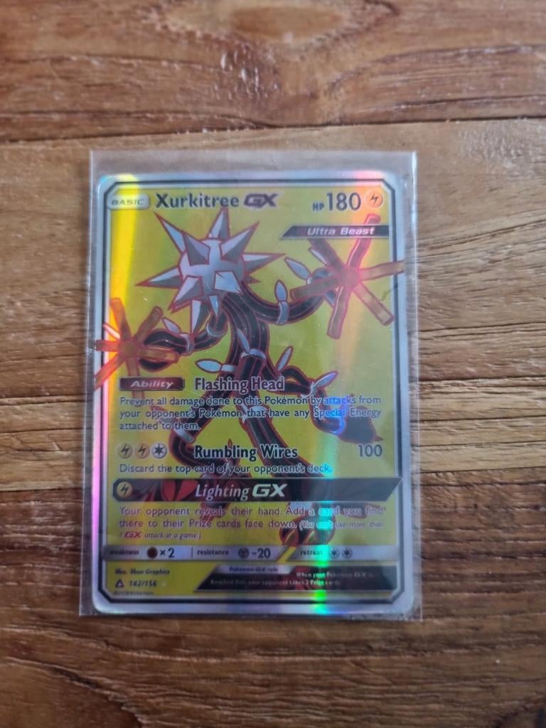 Pokemon kaart GX - Xurkitree GX (180 HP), Ophalen of Verzenden, Zo goed als nieuw, Losse kaart, Foil