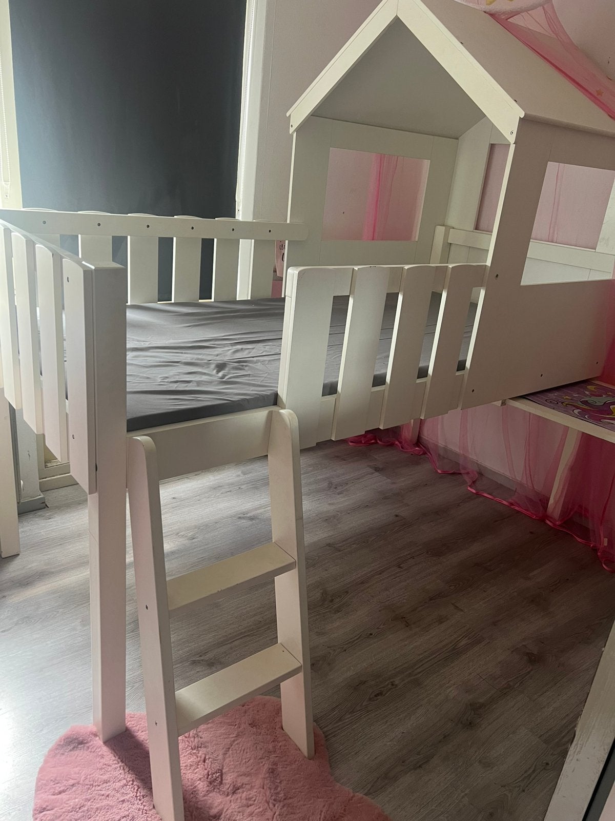 Halfhoogslaper met bureau, Ophalen, Gebruikt, Halfhoogslaper